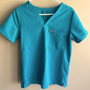 Figs Catarina One-pocket Scrub Top - Teal